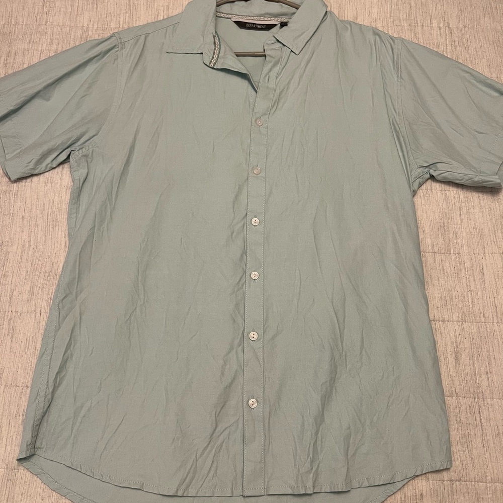Men's Casual Seafoam Button Down Shirt